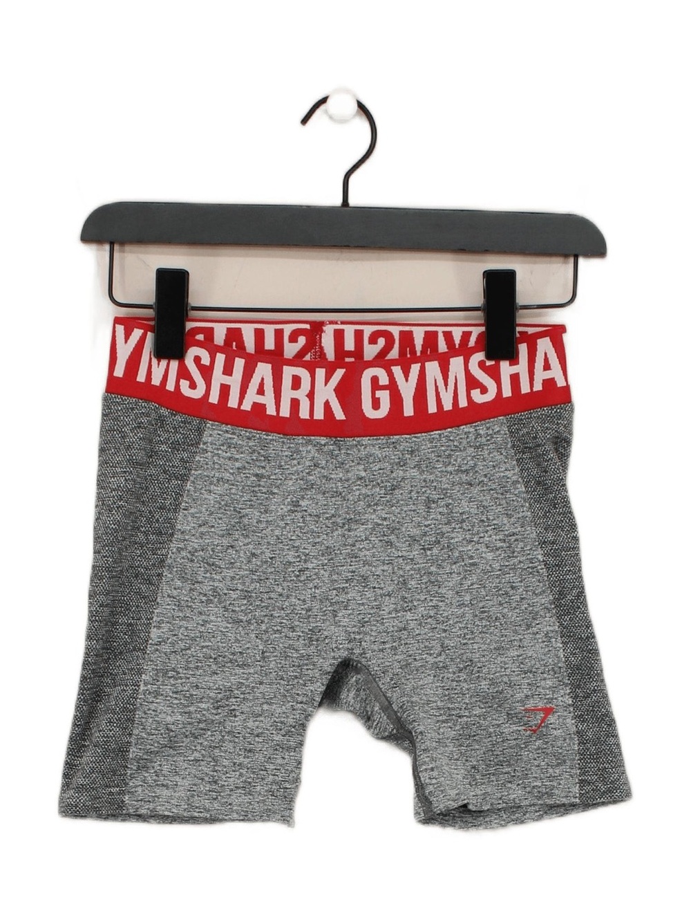 Gymshark Grey Seamless shorts with Red Logo Waistband